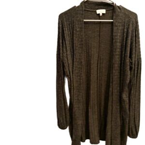 Lucky Brand Charcoal Open Cardigan